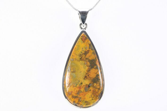 Bumblebee Jasper Pendant (Necklace) - Sterling Silver #240241